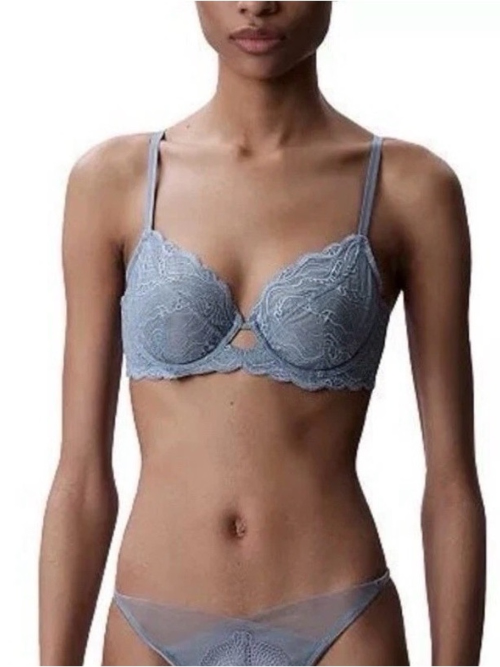 Calvin Klein Sensual Stretch Lace Unlined Full-Coverage Bra Lead Size 32B